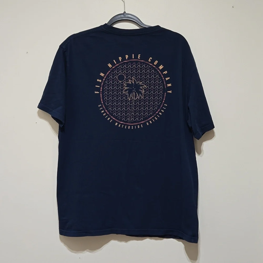 Fish Hippie Company Blue Short Sleeve Tee